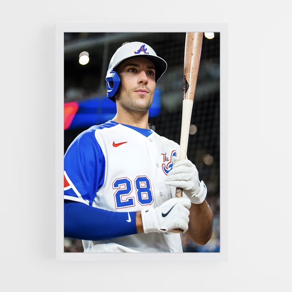 Poster Matt olson batteur – affiche Baseball (vue 3)